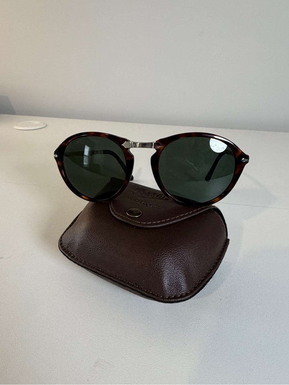 Persol Folding Sunglasses with Brown Case